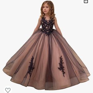 Girls lace up gown